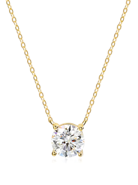 Round Moissanite Pendant Necklace