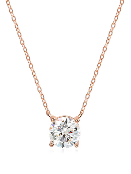 Round Moissanite Pendant Necklace